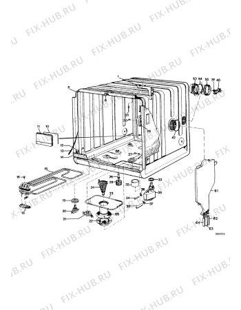 Взрыв-схема посудомоечной машины Electrolux BW330I - Схема узла Housing, inner