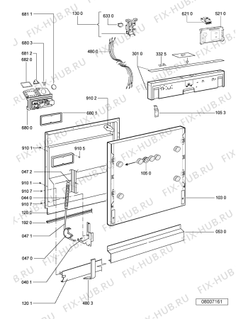 Схема №2 ADG75601WP (F091651) с изображением Сенсорная панель для посудомоечной машины Indesit C00314766