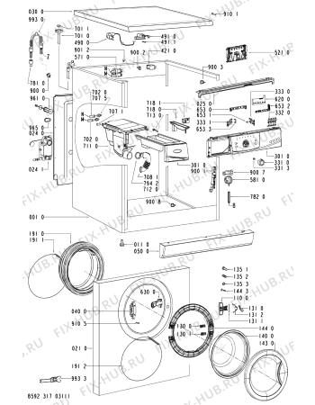 Схема №1 AWO 5145 с изображением Микромодуль для стиралки Whirlpool 481221470037