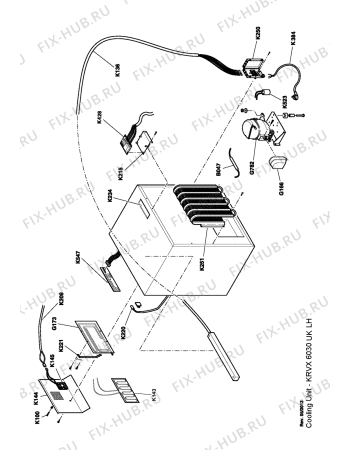 Схема №2 KRVX6030LH (F091250) с изображением Наставление для холодильной камеры Indesit C00351067