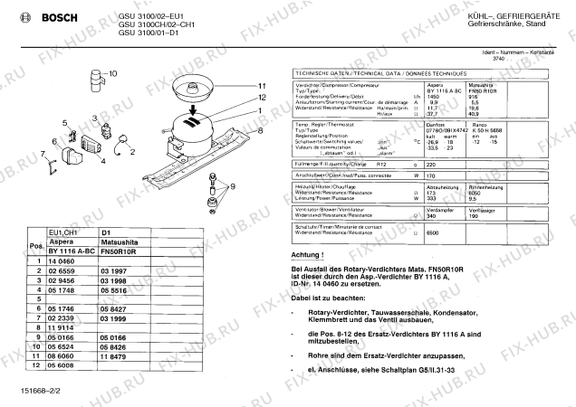 Взрыв-схема холодильника Bosch GSU3100 - Схема узла 02