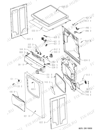 Схема №1 AWZ 2303 с изображением Обшивка для сушильной машины Whirlpool 481245214365