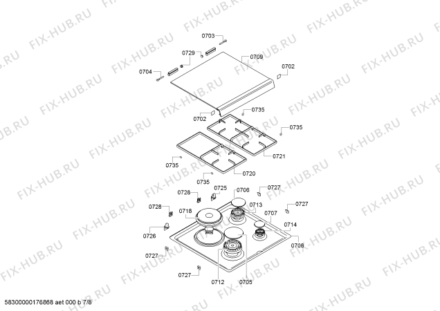 Схема №4 HR85D263F с изображением Панель управления для духового шкафа Siemens 00745307