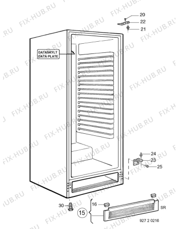 Взрыв-схема холодильника Electrolux ER2514C - Схема узла C10 Cabinet