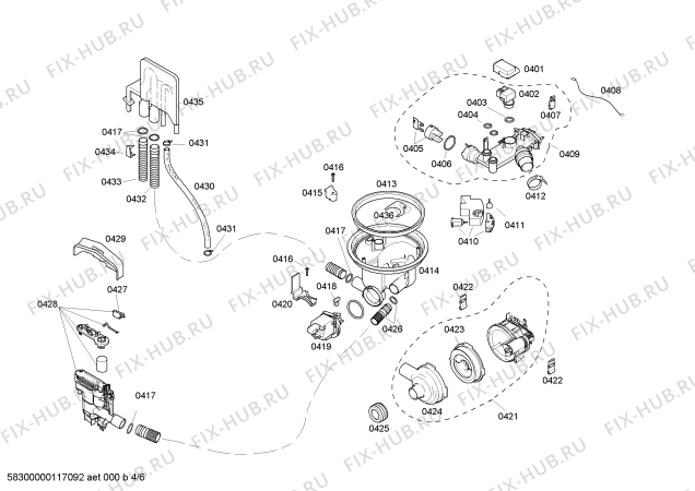 Схема №3 SL84A302UC hydroSensor с изображением Ручка двери для посудомоечной машины Siemens 00437023