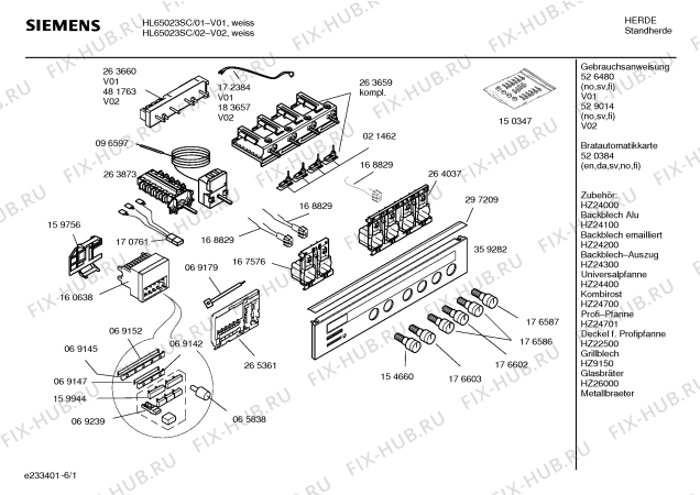Схема №4 HL65023SC с изображением Стеклокерамика для плиты (духовки) Siemens 00217293