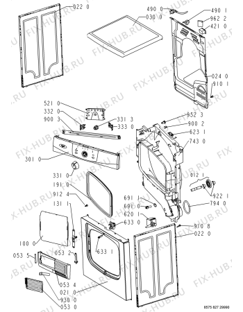 Схема №1 AWZ 8279 с изображением Блок управления для стиралки Whirlpool 480112100704