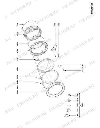 Схема №6 MWU128EDWG с изображением Ручка (крючок) люка для стиралки Whirlpool 480113100153