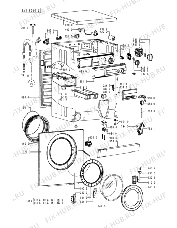 Схема №1 AWM 712/WP с изображением Декоративная панель для стиралки Whirlpool 481945328287