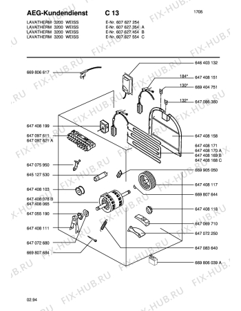 Схема №1 LTH3230-W с изображением Криостат для стиралки Aeg 8996470863805