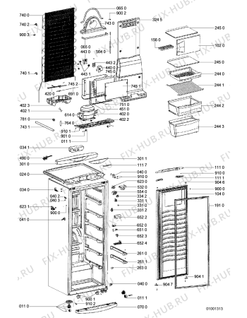 Схема №1 WVG 26 260 LT с изображением Держатель двери для холодильника Whirlpool 481241719078