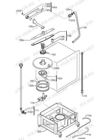 Взрыв-схема посудомоечной машины Corbero LVC31S - Схема узла Hydraulic System 272