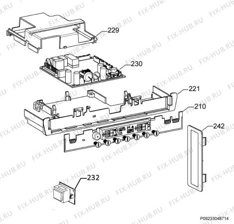 Взрыв-схема холодильника Electrolux IK247SEEV - Схема узла Command panel 037