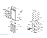 Схема №3 KGU34M90 с изображением Дверь для холодильной камеры Bosch 00243215