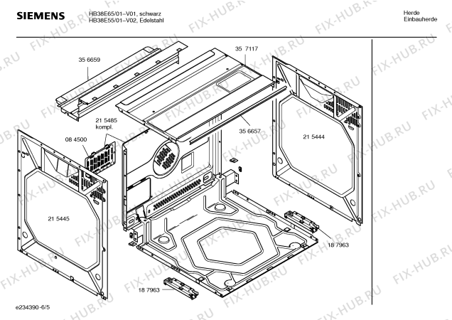 Схема №2 HB38E78 с изображением Инструкция по эксплуатации для духового шкафа Siemens 00583451