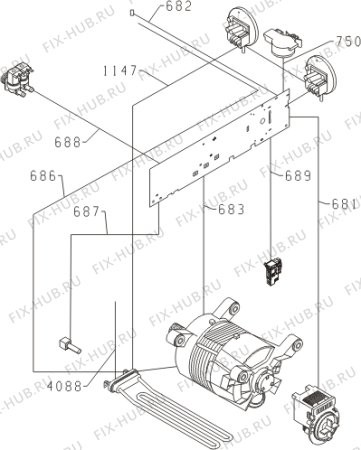 Взрыв-схема стиральной машины Gorenje W7544L/I (729925, PS10/23145) - Схема узла 05