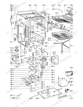 Схема №1 GSI 4743 TW-SW с изображением Ручка регулировки (кнопка) для посудомоечной машины Whirlpool 481241028568