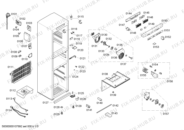 Схема №1 KG25F240 с изображением Дверь для холодильной камеры Siemens 00239519