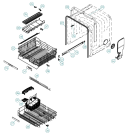 Схема №1 DM 180 SE   -White Bi (900001046, DW20.1) с изображением Ящик (корзина) для посудомоечной машины Gorenje 266348