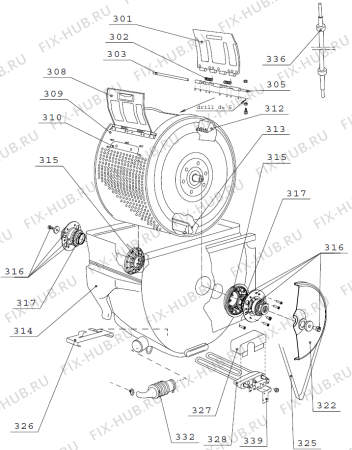 Взрыв-схема стиральной машины Gorenje Compact W402 W402C01A RU   -White 4_5 kg (900002890, W402C01A) - Схема узла 03