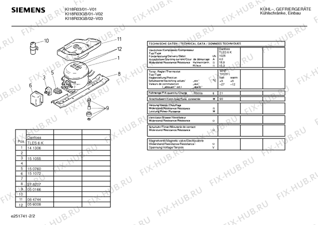 Взрыв-схема холодильника Siemens KI18R03GB - Схема узла 02