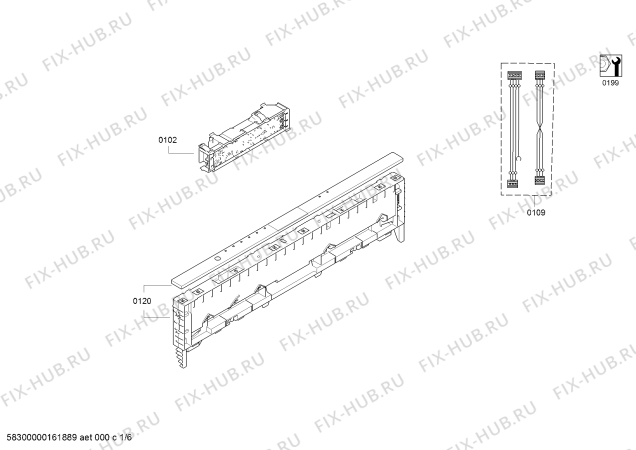 Схема №3 DWHD651JFM SAPPHIRE GLOW с изображением Кабель для посудомойки Bosch 00657866