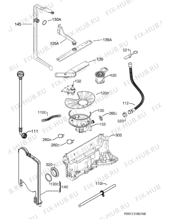 Взрыв-схема посудомоечной машины Rex Electrolux TT4451 - Схема узла Hydraulic System 272