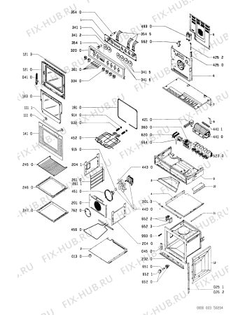 Схема №1 EMZA 3480 IN с изображением Панель для плиты (духовки) Whirlpool 481945358125