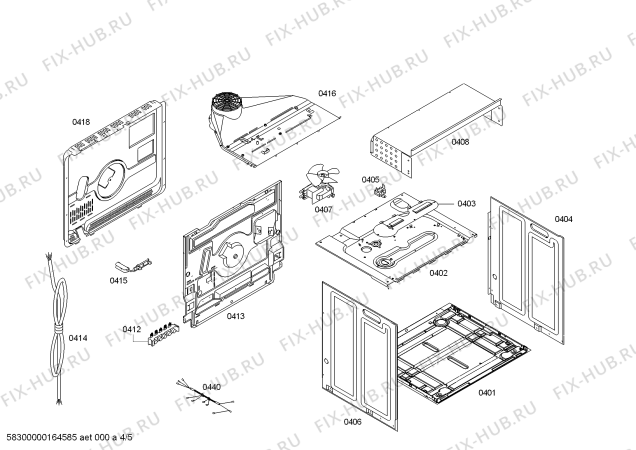 Схема №1 HB21AB551E Horno.siemens.2d.indep.S5a.MT_stop.inox с изображением Передняя часть корпуса для плиты (духовки) Siemens 00700738