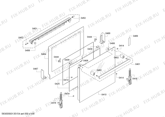 Взрыв-схема плиты (духовки) Bosch HEA38B450 - Схема узла 04