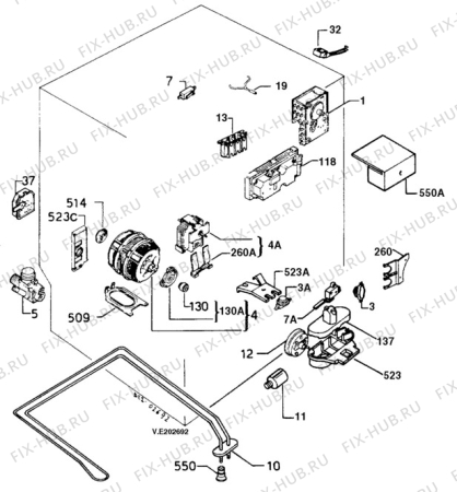 Взрыв-схема посудомоечной машины Unknown QB146W - Схема узла W10 Electric, users manual F