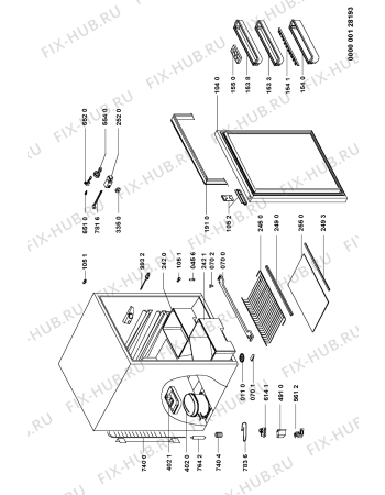 Схема №1 FIS-160 с изображением Ящик (корзина) для холодильной камеры Whirlpool 481241828393