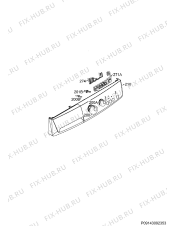 Взрыв-схема стиральной машины Zanussi ZWS58801 - Схема узла Command panel 037