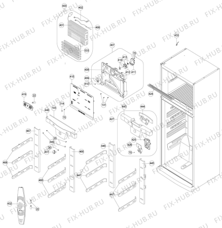 Взрыв-схема холодильника Zanussi ZRT53200SA - Схема узла Vaporiser