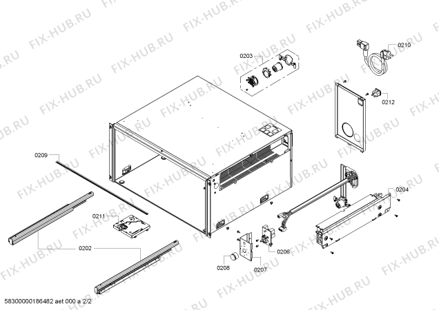 Схема №1 WSP222100 с изображением Ванна для шкафа для подогрева посуды Bosch 00772672