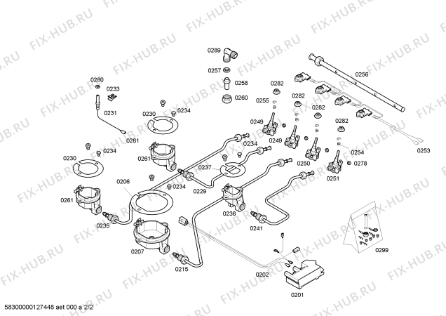 Схема №2 VVK26G2160 ENC.VVK26G2160 4G VI60R с изображением Варочная панель для духового шкафа Bosch 00479889