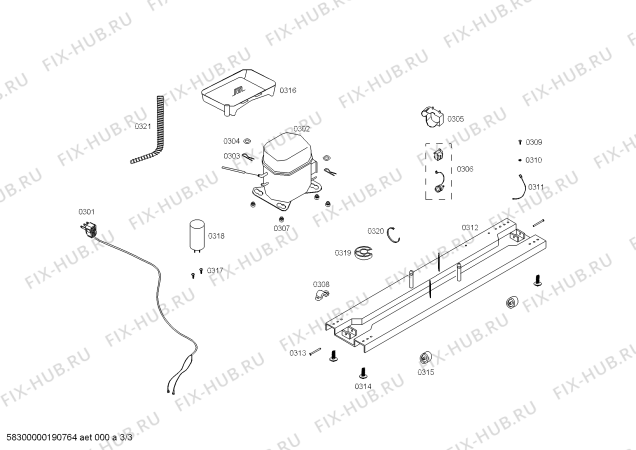 Схема №3 KDN46BL111 REF BOSCH ECO-TT463 IXL 220V/60HZ с изображением Дверь для холодильной камеры Bosch 00715980