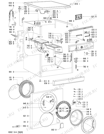 Схема №1 AWO/D 5951 с изображением Микромодуль для стиралки Whirlpool 481221470365