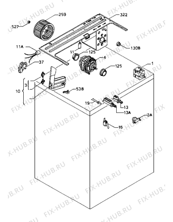 Взрыв-схема стиральной машины Zanussi TD340T - Схема узла Electrical equipment