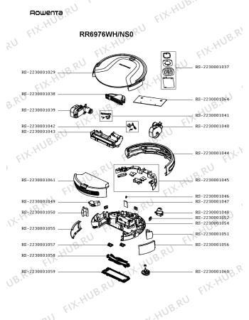 Схема №2 RR6926WH/NS0 с изображением Колесико для электропылесоса Rowenta RS-2230001039