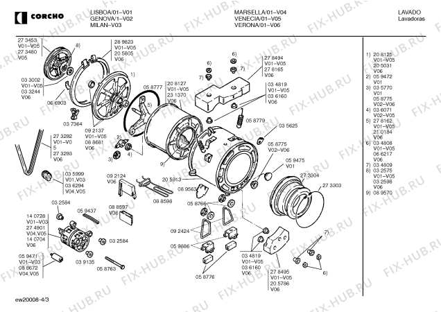 Схема №2 LS4PCL с изображением Кабель для стиралки Bosch 00090466