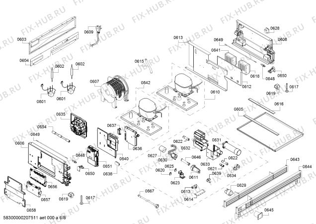 Схема №4 RB472704, Gaggenau с изображением Соединительный элемент для холодильной камеры Bosch 12022463