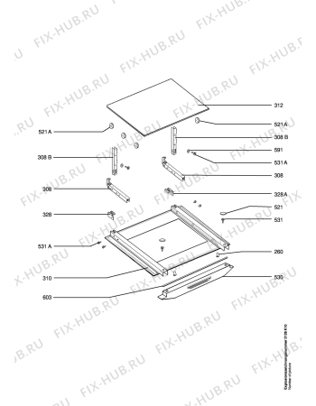 Схема №1 E 3000-D с изображением Ручка двери для плиты (духовки) Aeg 8996614105907