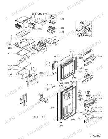 Схема №1 WBD 500 с изображением Микротермостат для холодильника Whirlpool 481227138482