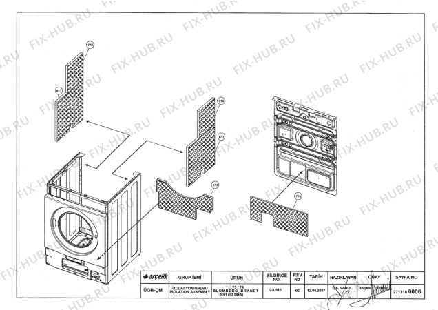 Схема №2 BLOMBERG WAF 7320 A (7121881900) с изображением Инструкция по обслуживанию для стиралки Beko 2810540573