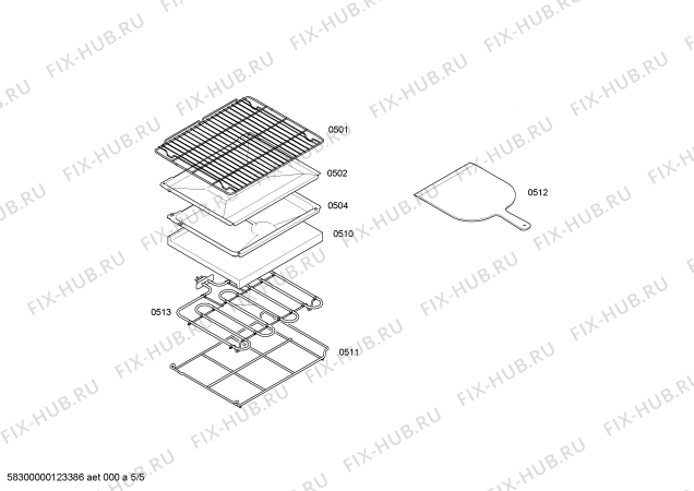 Схема №3 BO220101 с изображением Модуль управления для плиты (духовки) Bosch 00645163
