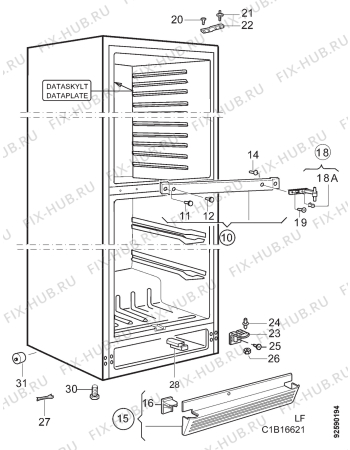 Взрыв-схема холодильника Aeg OEKO S.2544-4KG - Схема узла Section 2