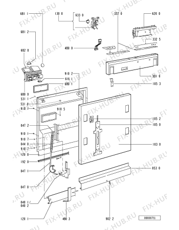 Схема №1 80027053 (F092224) с изображением Модуль (плата) управления для посудомоечной машины Indesit C00316097