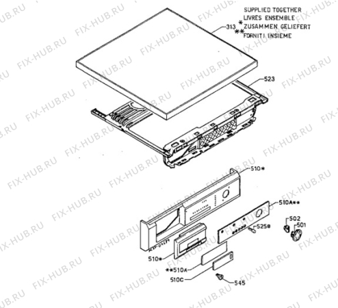 Взрыв-схема стиральной машины Aeg 1480 - Схема узла Top