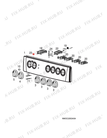 Взрыв-схема комплектующей Electrolux EKE 6248 - Схема узла H10 Control Panel